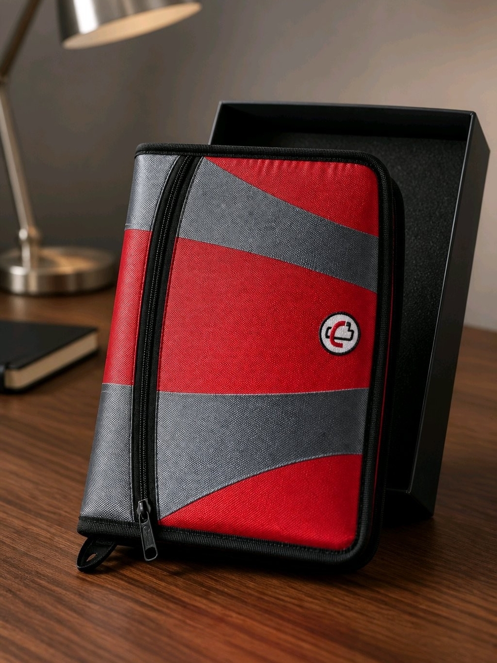 Tech Accessories Organizer Case - Red and Gray